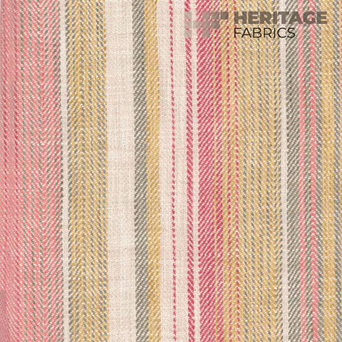 Sonoma Stripe Sunset by Heritage Fabric - 100% Polyester India 33,000 Horizontal: 13.5" and Vertical: N/A 54" - Fabric Carolina -