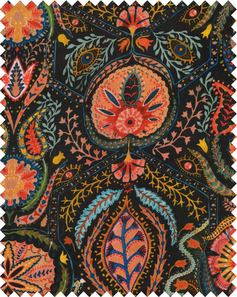 Soul Sacrifice Fabric by Mind the Gap Designer Fabric WOODSTOCK '69 LIFESTYLE COLLECTION 51% Linen, 49% Cotton Made in United Kingdom W 69cm x L 66cm / W 27.1in x L 25.9in 55.1in - Swanky Fabrics -