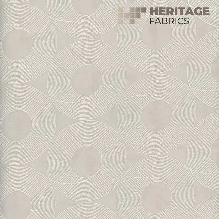 Spheres Fog by Heritage Designer Fabric - 100% Polyester Turkey Horizontal: 5.5" and Vertical: 3" 54" - Swanky Fabrics -