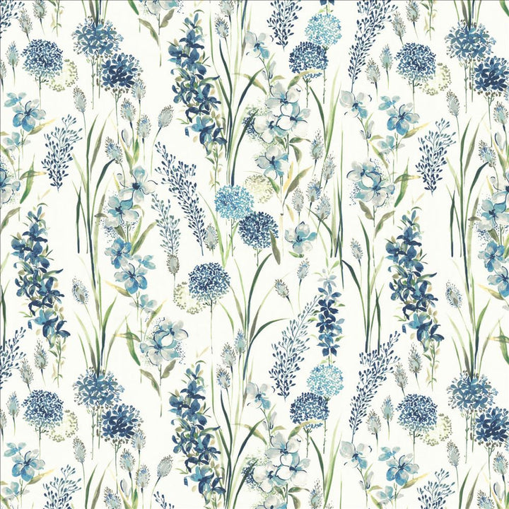 Spice Of Life Blue by Kasmir Designer Fabric 1472 100% Cotton
 INDIA 5,000 Wyzenbeek Double Rubs </p><p>Repeat: Horizontal: 27 3/8 inches and Vertical: 26 4/8 inches 54 - Swanky Fabrics -