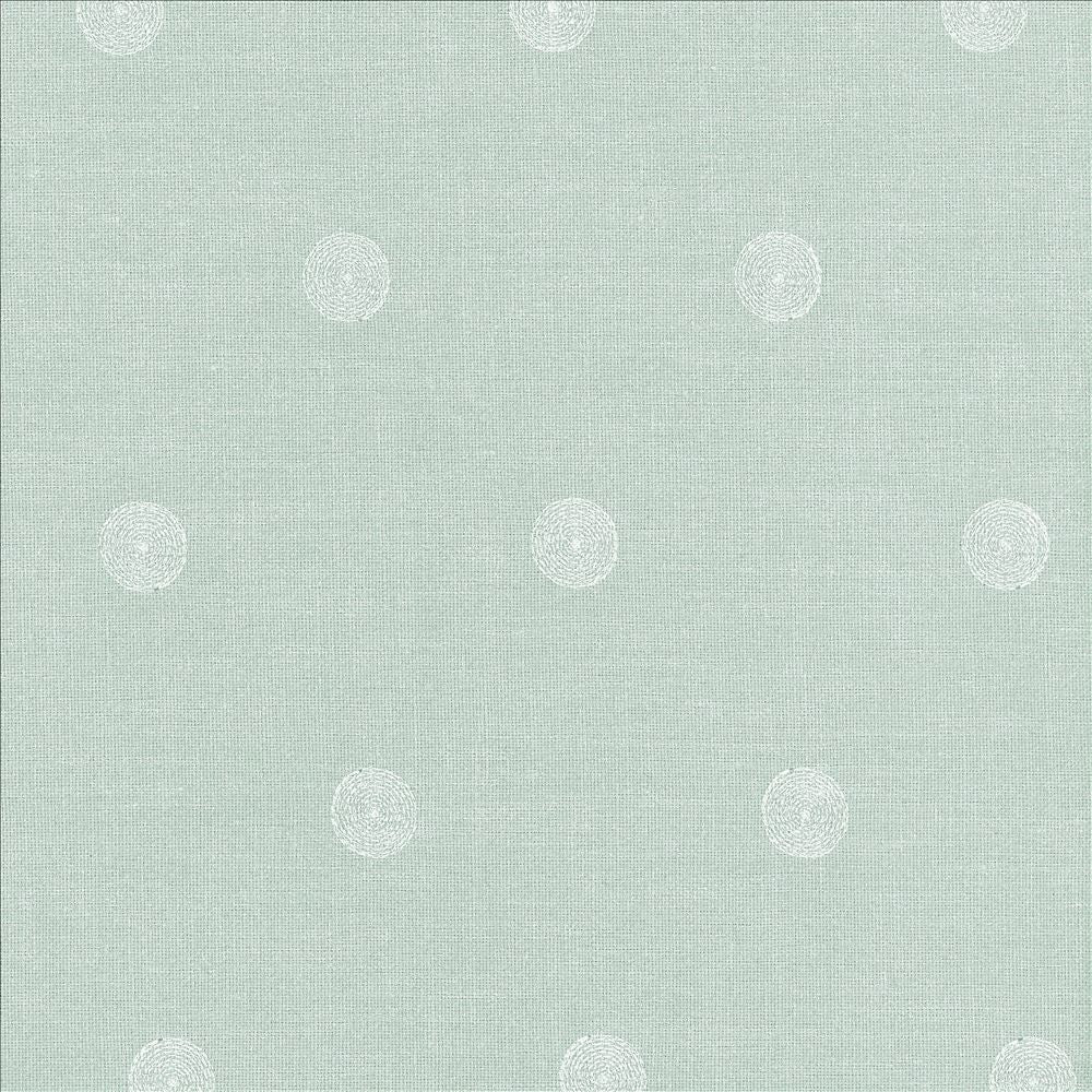 Spot The Dots Glacier by Kasmir Designer Fabric 1442 100% Polyester Embroidery 100% Rayon INDIA 30,000 Wyzenbeek Double Rubs Horizontal: 5 inches and Vertical: 4 2/8 inches 51 - 55 - Swanky Fabrics -