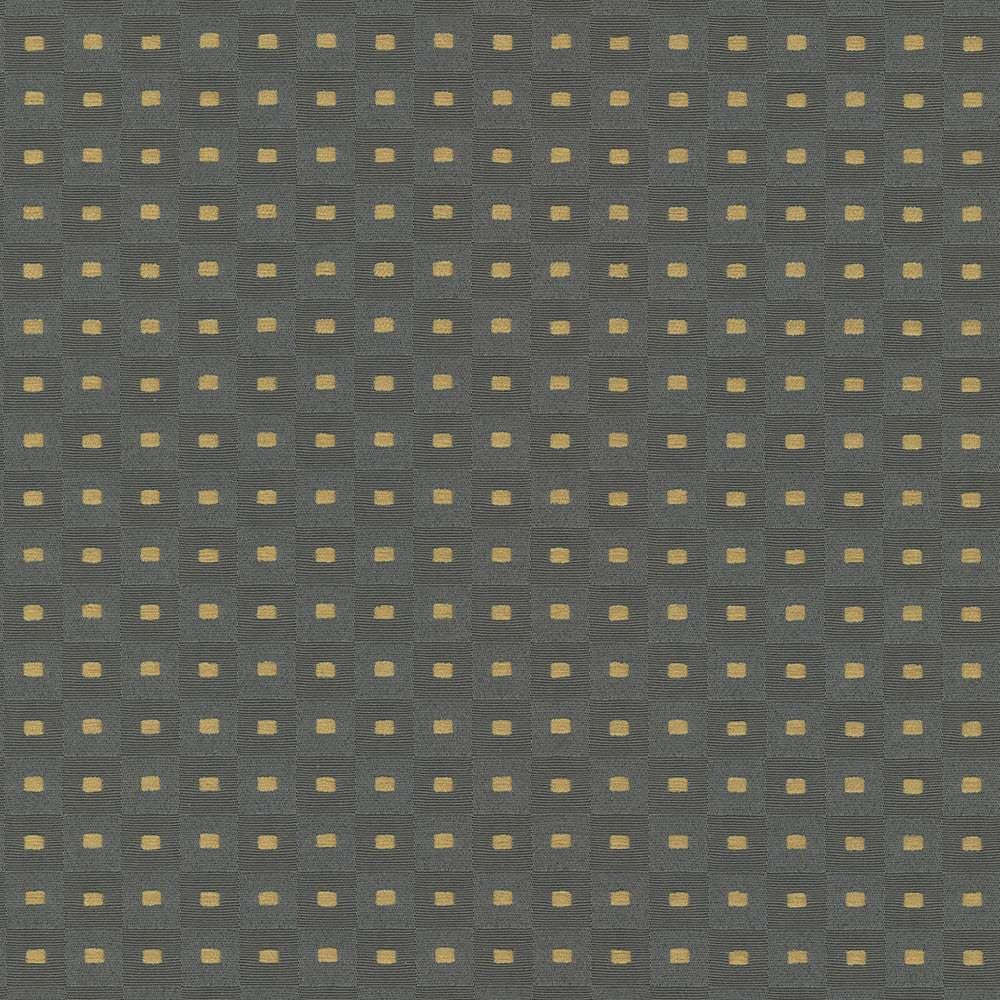 Square Pegs Graphite by Kasmir Designer Fabric 5067 55% Cotton 45% Polyester TAIWAN 30,000 Wyzenbeek Double Rubs Horizontal: 1 1/8 inches and Vertical: 1 1/8 inches 54 - 55 - Swanky Fabrics -