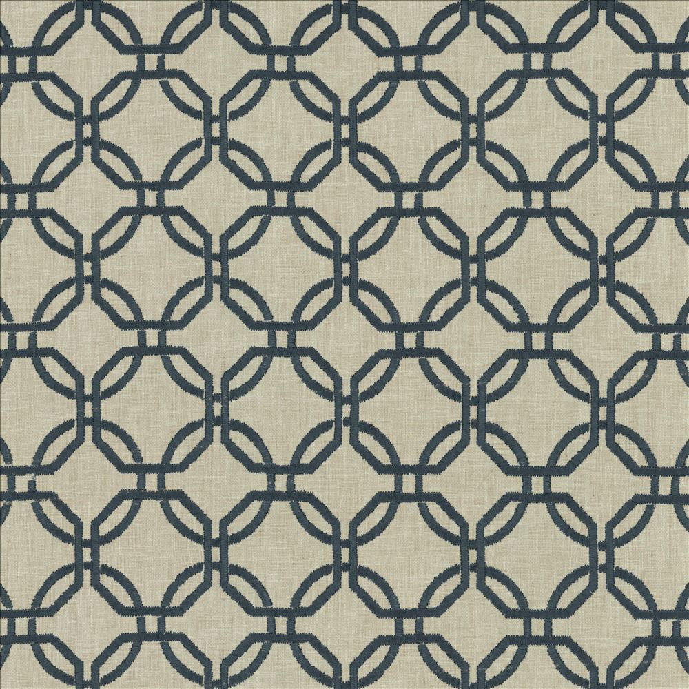 Squircle Navy  by Kasmir Designer Fabric 1456 40% Viscose
30% Cotton
30% Polyester
 INDIA 50,000 Wyzenbeek Double Rubs Horizontal: 3 2/8 inches and Vertical: 3 1/8 inches 54  - Swanky Fabrics -