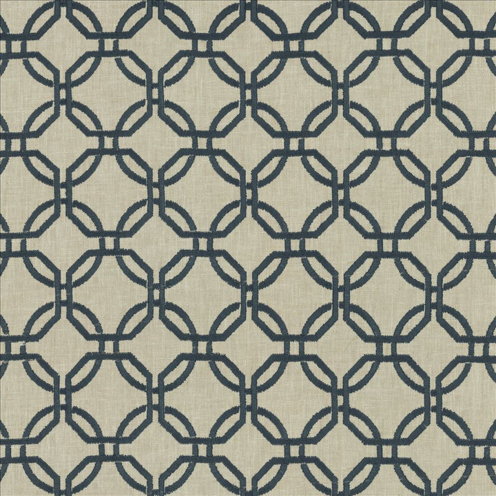 Squircle Navy  by Kasmir Designer Fabric 1456 40% Viscose
30% Cotton
30% Polyester
 INDIA 50,000 Wyzenbeek Double Rubs Horizontal: 3 2/8 inches and Vertical: 3 1/8 inches 54  - Swanky Fabrics -