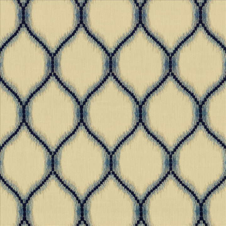 Static Ocean by Kasmir Designer Fabric See sample 52% Polyester
48% Cotton
 INDIA Not Tested </p><p>Repeat: Horizontal: 6 7/8 inches and Vertical: 12 inches 54 - Swanky Fabrics -