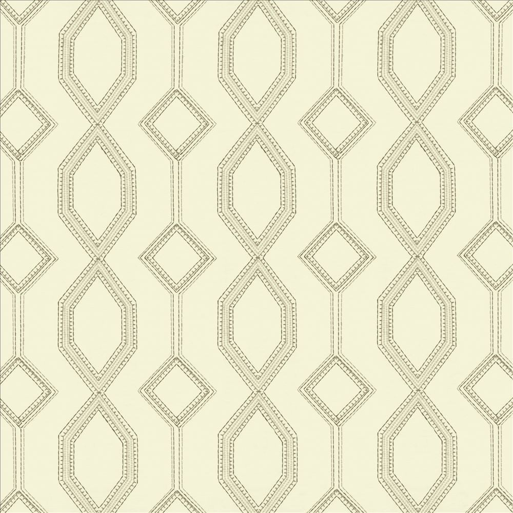 Station Ivory  by Kasmir Designer Fabric 5156 100% Cotton
 INDIA 30,000 Martindale Cycles Horizontal: 8 4/8 inches and Vertical: 7 4/8 inches 54  - Swanky Fabrics -
