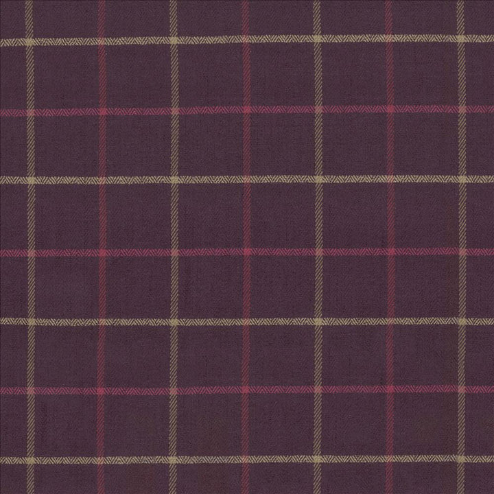 Steinbeck Check Berry by Kasmir Designer Fabric 1446 50% Polyester
50% Viscose
 CHINA </p><p>Repeat: Horizontal: 5 inches and Vertical: 5 inches 57 - Swanky Fabrics -