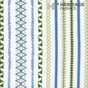 Heritage Fabric Stella Stripe Kelly Blue