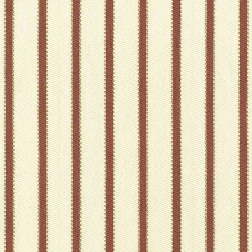 Stripe Delight Cinnabar by Kasmir Designer Fabric 5070 100% Cotton
 INDIA </p><p>Repeat: Horizontal: 1 4/8 inches and Vertical: N/A 55 - 57 - Swanky Fabrics -