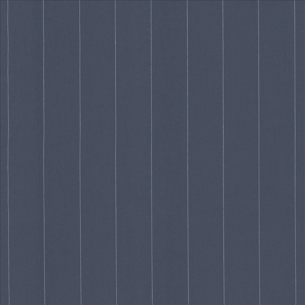 Suiting Stripe Blue  by Kasmir Designer Fabric 5143 100% Cotton
 CHINA 60,000 Wyzenbeek Double Rubs Horizontal: 1 7/8 inches and Vertical: N/A 54  - Swanky Fabrics -