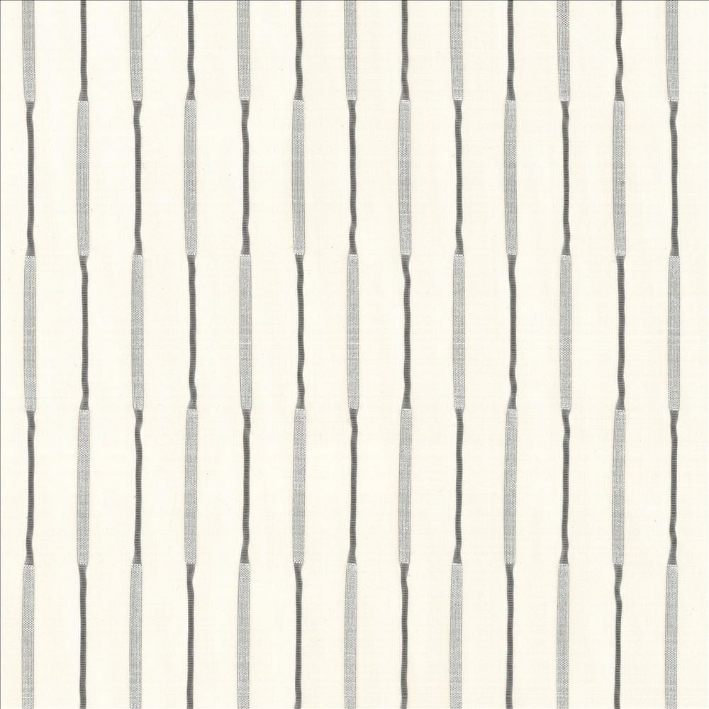 Swizzle Silver by Kasmir Designer Fabric See sample 100% Polyester
 CHINA Not Tested </p><p>Repeat: Horizontal: 1 inches and Vertical: 3 inches 118 - Swanky Fabrics -