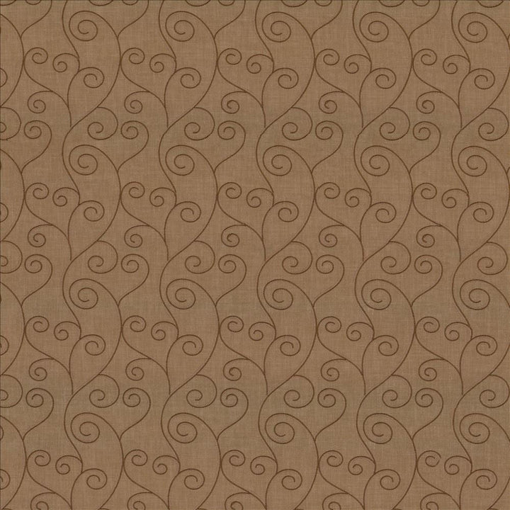 Swoop Cappuccino by Kasmir Designer Fabric 1443 80% Polyester 20% Viscose Embroidery 100% Polyester INDIA Not Tested Horizontal: 6 4/8 inches and Vertical: 9 4/8 inches 55 - Swanky Fabrics -