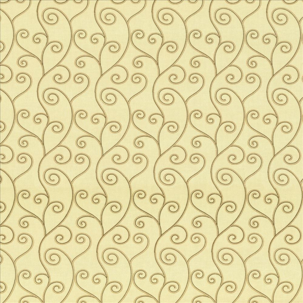 Swoop Cream by Kasmir Designer Fabric 1443 80% Polyester 20% Viscose Embroidery 100% Polyester INDIA Not Tested Horizontal: 6 4/8 inches and Vertical: 9 4/8 inches 55 - Swanky Fabrics -