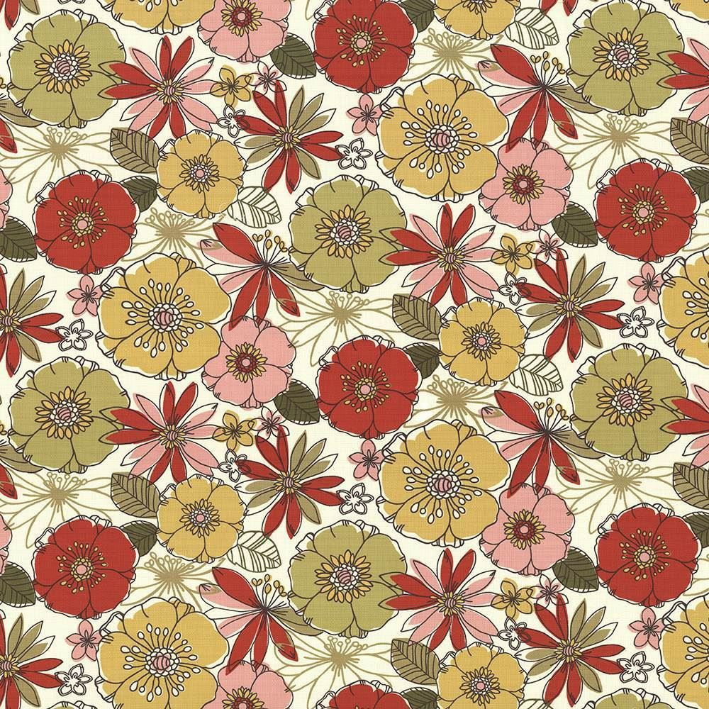 Sycamore Blossom by Kasmir Designer Fabric 1435 100% Cotton SOUTH KOREA 15,000 Wyzenbeek Double Rubs Horizontal: 27 inches and Vertical: 18 inches 54 - 55 - Swanky Fabrics -
