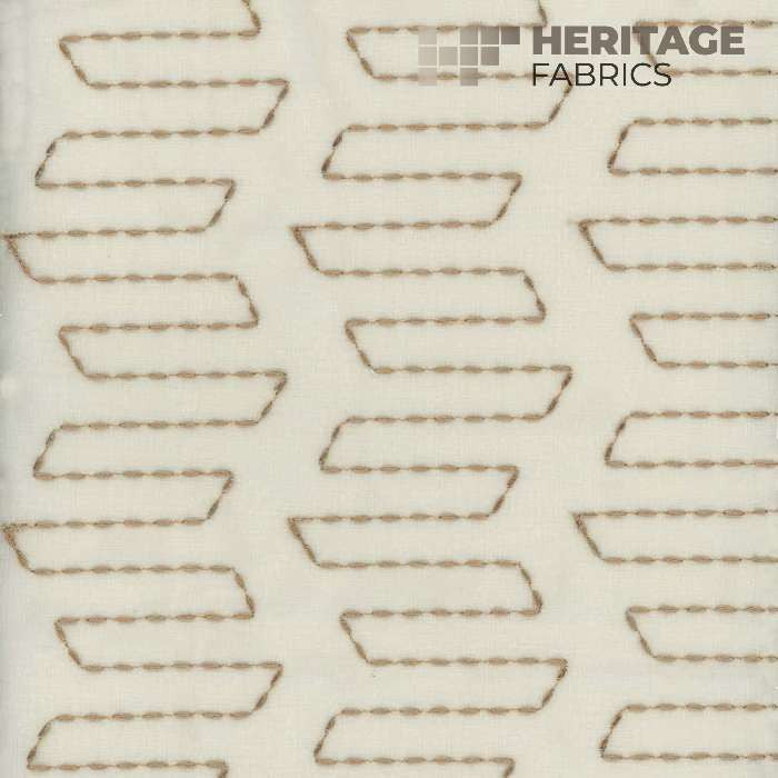 Sydney Amber by Heritage Designer Fabric - 100% Polyester Turkey Horizontal: 3.25" and Vertical: 3.25" 54" - Swanky Fabrics -