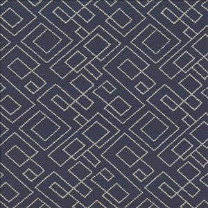 Kasmir Fabric Tallmadge Fret Indigo