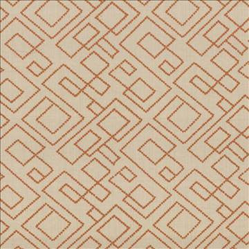 Tallmadge Fret Pumpkin by Kasmir Designer Fabric 1434 100% Cotton Embroidery Contents 100% Cotton INDIA Not Tested H: 17 inches, V: 15 6/8 inches 52 - Swanky Fabrics - Kasmir
