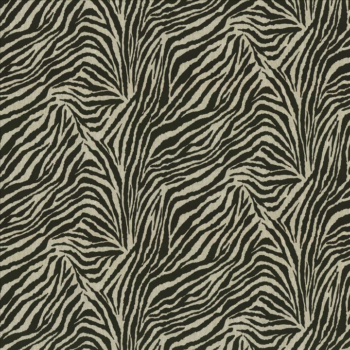 Tarzan Black by Kasmir Designer Fabric See sample 100% Linen
 USA 9,000 Wyzenbeek Double Rubs </p><p>Repeat: Horizontal: 54 inches and Vertical: 23 4/8 inches 54 - Swanky Fabrics -