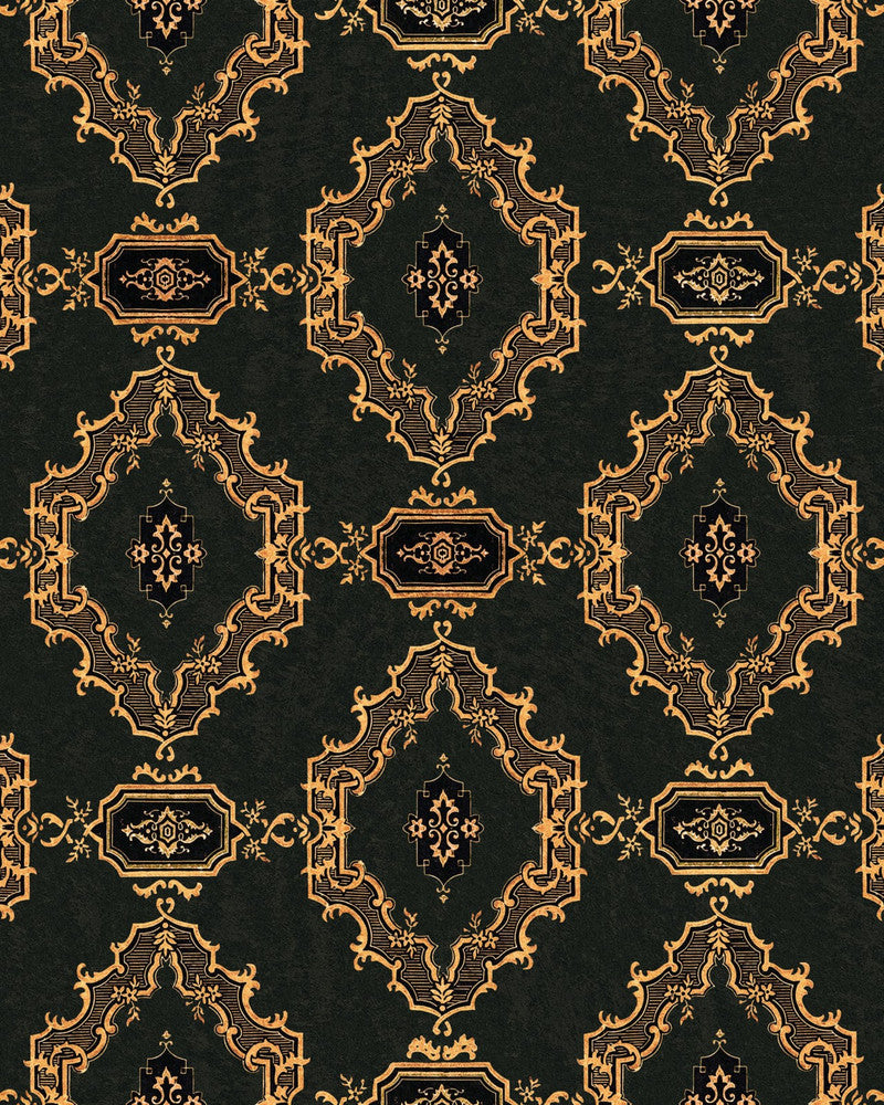 Mind The Gap Wallpaper THE BAR TAPESTRY Dark Wallpaper (WP30179) | WP30179 | ORIENT EXPRESS | 1 roll x 20.5 x 393.7 in | 0.52m / 20.5in | 10m / 393.7in | 5.20mp | 52cm / 20.5in | Anthracite, Gold | Non-woven | Paste the wall | 1-roll in a box | Fabric Carolina | https://www.fabriccarolina.com/
