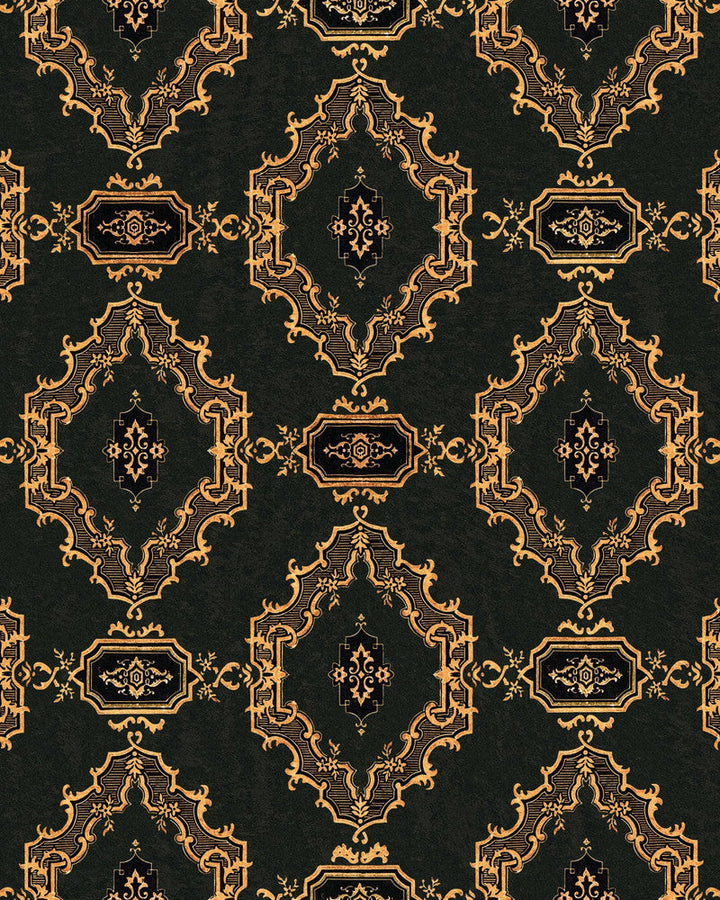 Mind The Gap Wallpaper THE BAR TAPESTRY Dark Wallpaper (WP30179) | WP30179 | ORIENT EXPRESS | 1 roll x 20.5 x 393.7 in | 0.52m / 20.5in | 10m / 393.7in | 5.20mp | 52cm / 20.5in | Anthracite, Gold | Non-woven | Paste the wall | 1-roll in a box | Fabric Carolina | https://www.fabriccarolina.com/