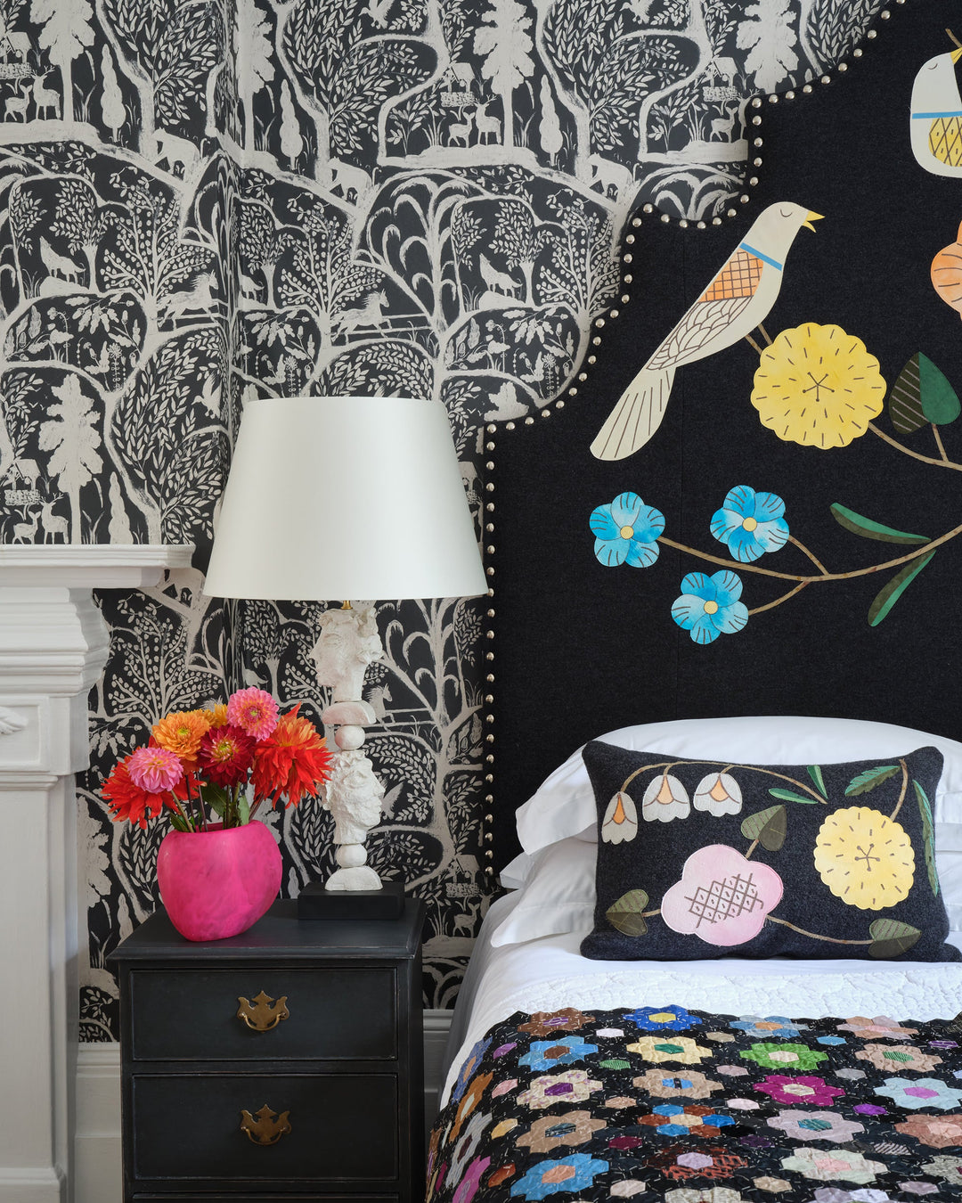 THE ENCHANTED WOODLAND Twilight Wallpaper (WP20816) by Mind The Gap | WP20816 | 1 roll x 52x900 cm / 20.47x354.33in | 0.52m / 20.5in | 9m / 354in | 4.68sqm / 50sq ft | 80cm / 31.4in | Taupe, Blue | Non-woven Textured | Paste the wall | 1-roll in a box | Fabric Carolina | https://www.fabriccarolina.com/