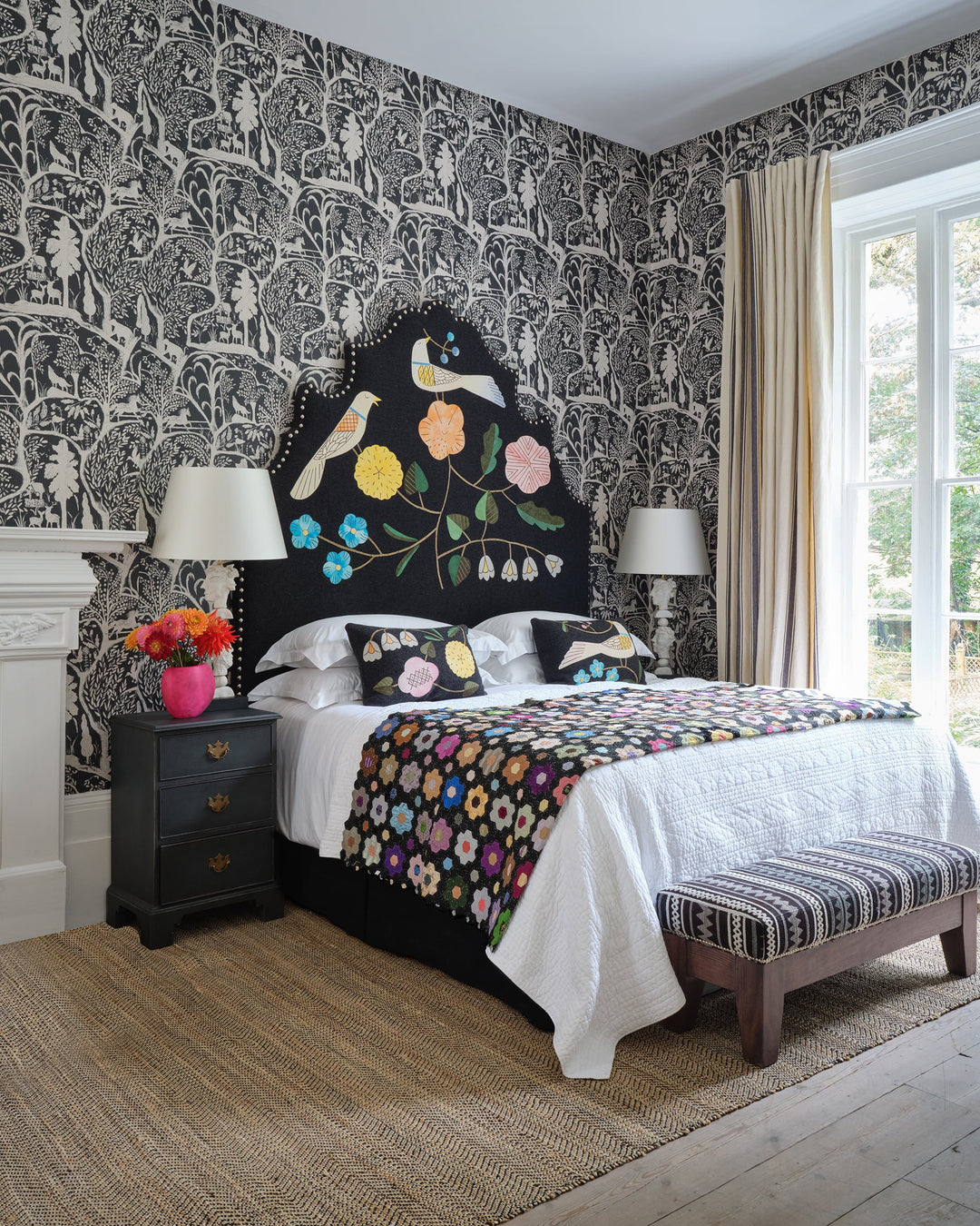 THE ENCHANTED WOODLAND Twilight Wallpaper (WP20816) by Mind The Gap | WP20816 | 1 roll x 52x900 cm / 20.47x354.33in | 0.52m / 20.5in | 9m / 354in | 4.68sqm / 50sq ft | 80cm / 31.4in | Taupe, Blue | Non-woven Textured | Paste the wall | 1-roll in a box | Fabric Carolina | https://www.fabriccarolina.com/