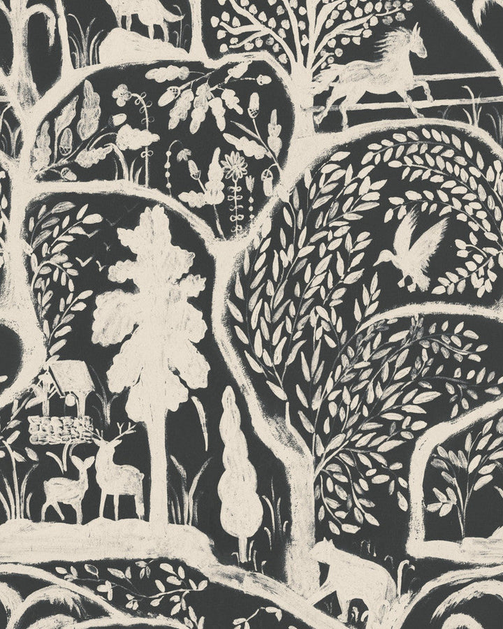 The Enchanted Woodland Equinox Wallpaper by Mind the Gap Designer Wallpaper MINNIE KEMP X MINDTHEGAP Non-woven Made in Europe Paste the wall 1 roll x 20.47 x 9.8 yards - Swanky Fabrics -