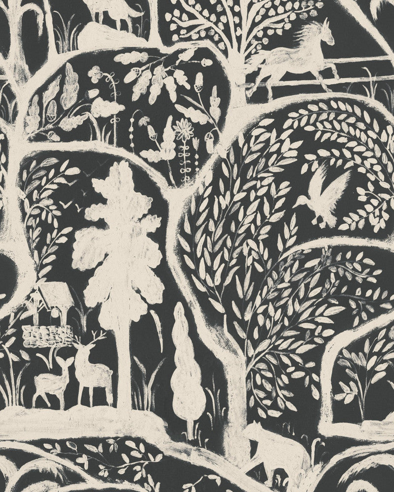The Enchanted Woodland Equinox Wallpaper by Mind the Gap Designer Wallpaper MINNIE KEMP X MINDTHEGAP Non-woven Made in Europe Paste the wall 1 roll x 20.47 x 9.8 yards - Swanky Fabrics -