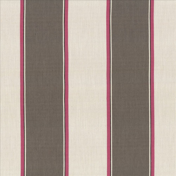 Thoreau Stripe Berry by Kasmir Designer Fabric 1446 42% Viscose 40% Polyester 18% Linen CHINA 30,000 Martindale Cycles Horizontal: 14 inches and Vertical: 0 Inches 57 - Swanky Fabrics -