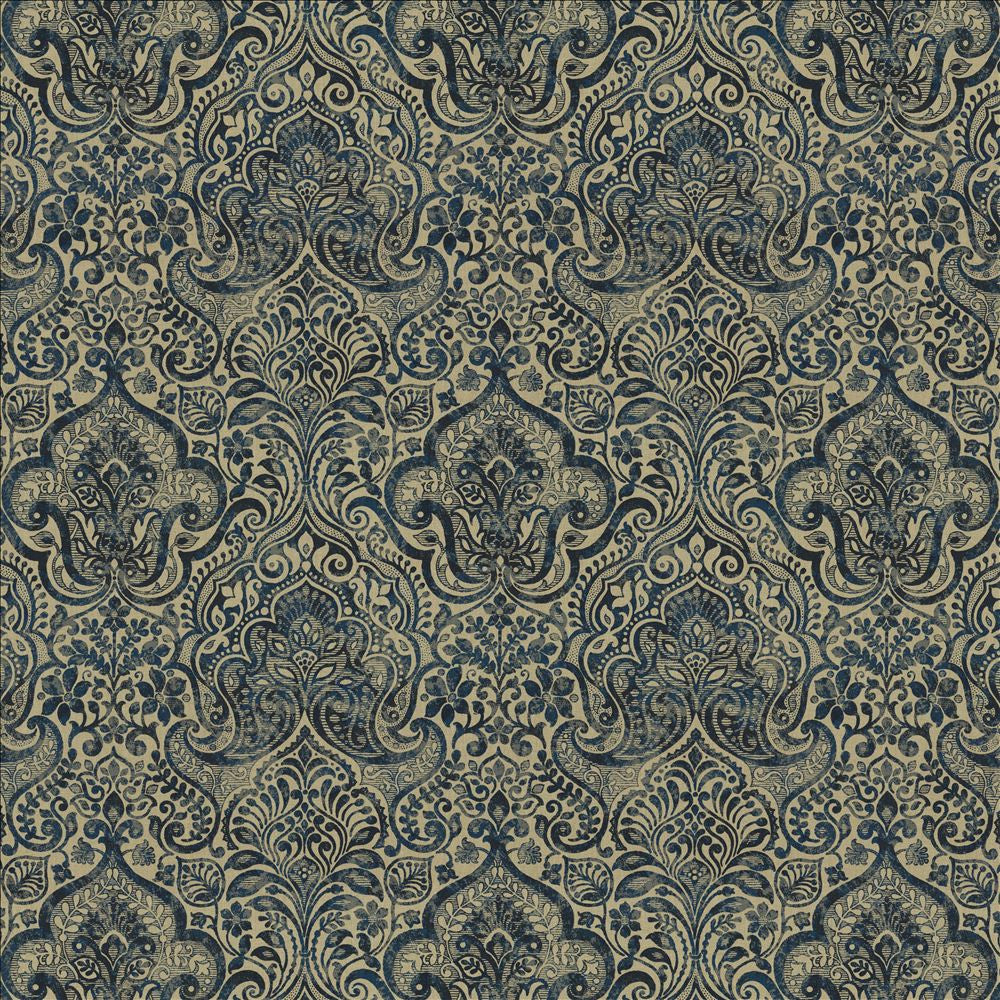 Thornwood Blue by Kasmir Designer Fabric See sample 100% Linen
 ESTONIA 14,000 Martindale Cycles </p><p>Repeat: Horizontal: 19 6/8 inches and Vertical: 25 inches 58 - Swanky Fabrics -