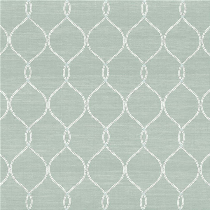 Tidepool Duckegg by Kasmir Designer Fabric 1449 67% Polyester
33% Cotton
 INDIA </p><p>Repeat: Horizontal: 5 3/8 inches and Vertical: 9 4/8 inches 53 - Swanky Fabrics -