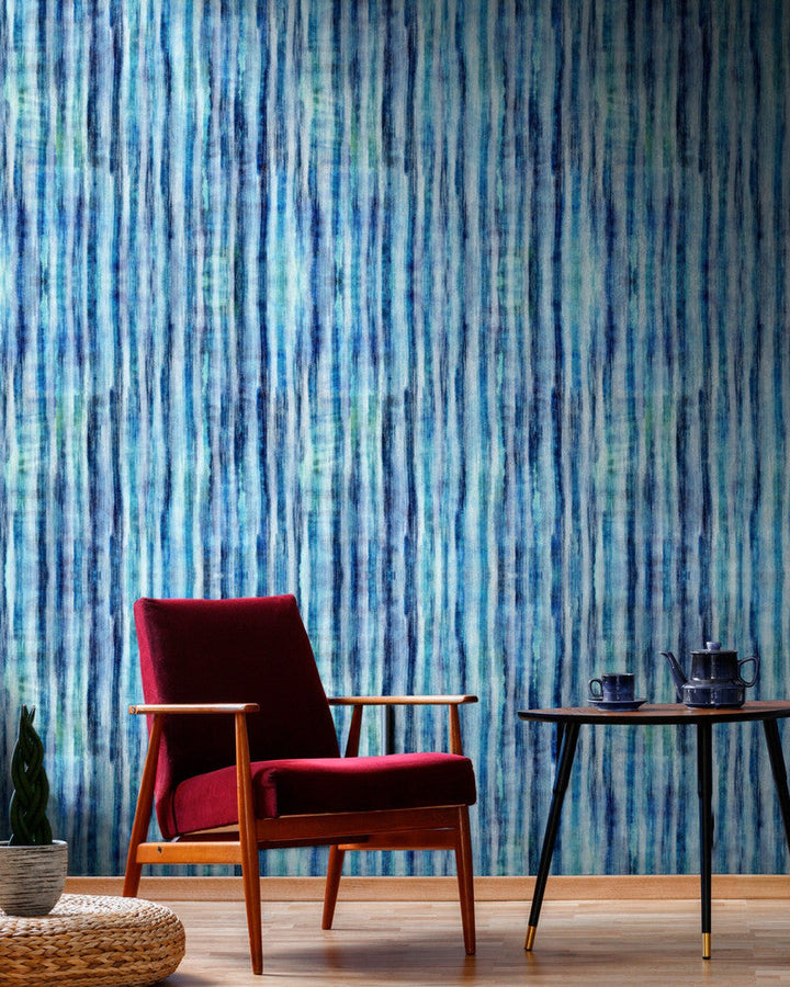 Mind The Gap Wallpaper TIE DYE Aquamarine Wallpaper (WP20394) | WP20394 | THE WALLPAPER COLLECTABLES | 3 rolls x 20.5 x 118.1 in | 0.52m / 20.5in | 3m / 118in | 4.65mp | 300cm / 118in | Blue, Turquoise, White | Textured Matte | Paste the wall | 3-rolls in a box | Fabric Carolina | https://www.fabriccarolina.com/