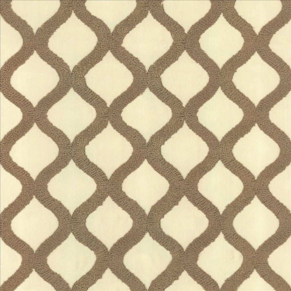 Time After Time Latte by Kasmir Designer Fabric 5111 100% Polyester INDIA 13,500 Wyzenbeek Double Rubs Horizontal: 4 2/8 inches and Vertical: 4 4/8 inches 51 - 56 - Swanky Fabrics -
