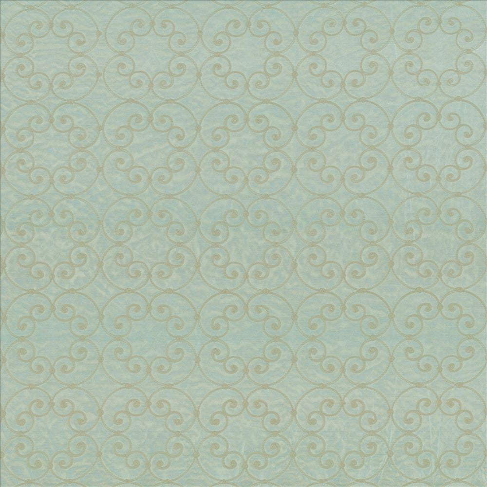 Tracery Mist by Kasmir Designer Fabric 5073 100% Polyester Embroidery 100% Polyester CHINA Not Tested Horizontal: 5 6/8 inches and Vertical: 5 6/8 inches 56 - 58 - Swanky Fabrics -