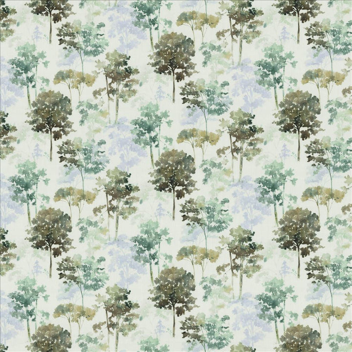 Tranquil Trees Sky  by Kasmir Designer Fabric 1453 100% Cotton
 INDIA 9,000 Wyzenbeek Double Rubs Horizontal: 27 inches and Vertical: 13 4/8 inches 54  - Swanky Fabrics -
