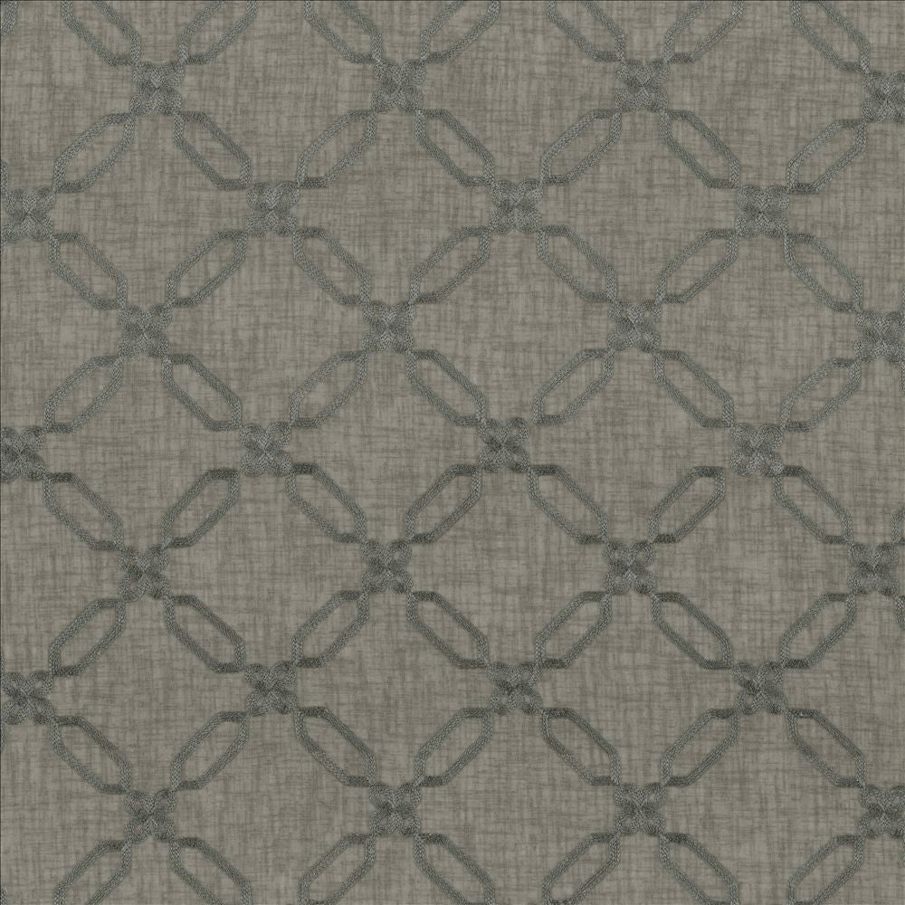 Transport Silver by Kasmir Designer Fabric 5108 100% Polyester CHINA Not Tested Horizontal: 6 inches and Vertical: 6 inches 57 - 58 - Swanky Fabrics -