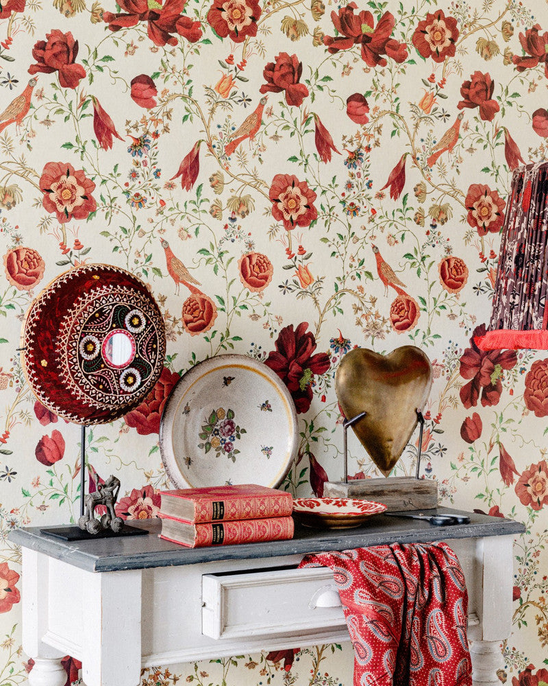 Transsilvaniae Florilegium Wallpaper by Mind the Gap Designer Wallpaper TRANSYLVANIAN ROOTS Textured Matte Made in Europe Paste the wall 3 rolls x 20.5 x 3.25 yards - Swanky Fabrics -