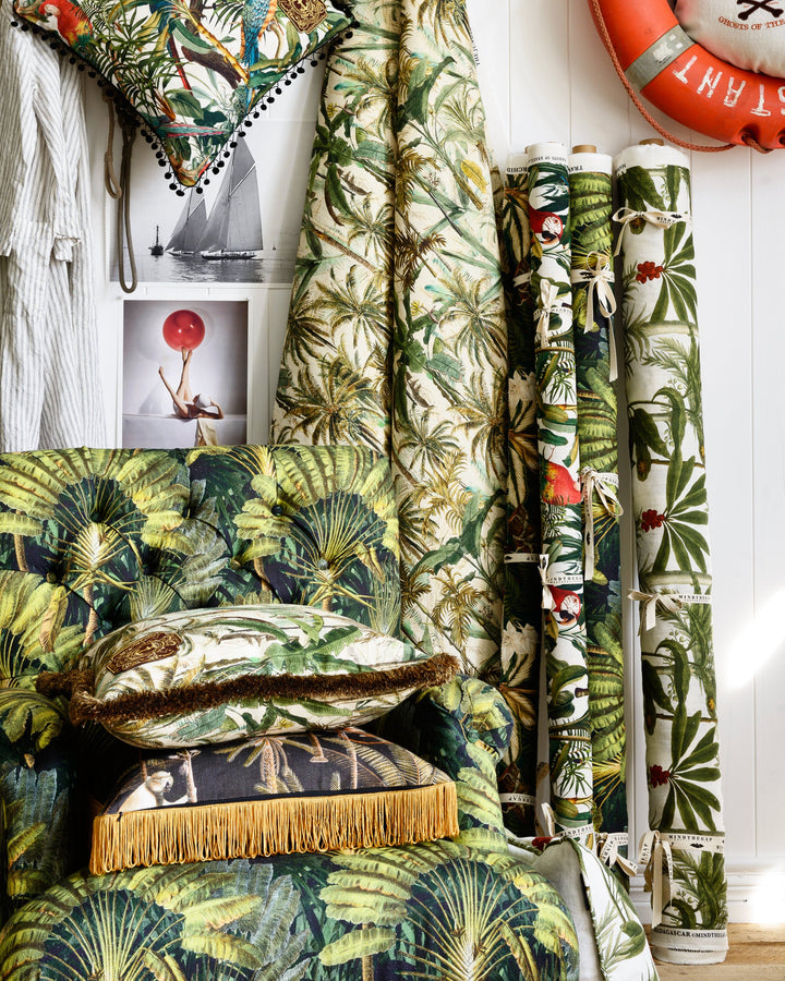 Traveller's Palm linen fabric by Mind the Gap (FB00035), view 3