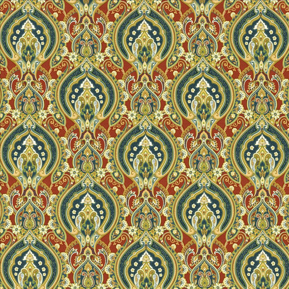Treasure Trove Redcoat by Kasmir Designer Fabric 1468 100% Cotton
 INDONESIA </p><p>Repeat: Horizontal: 13 4/8 inches and Vertical: 13 4/8 inches 54 - Swanky Fabrics -