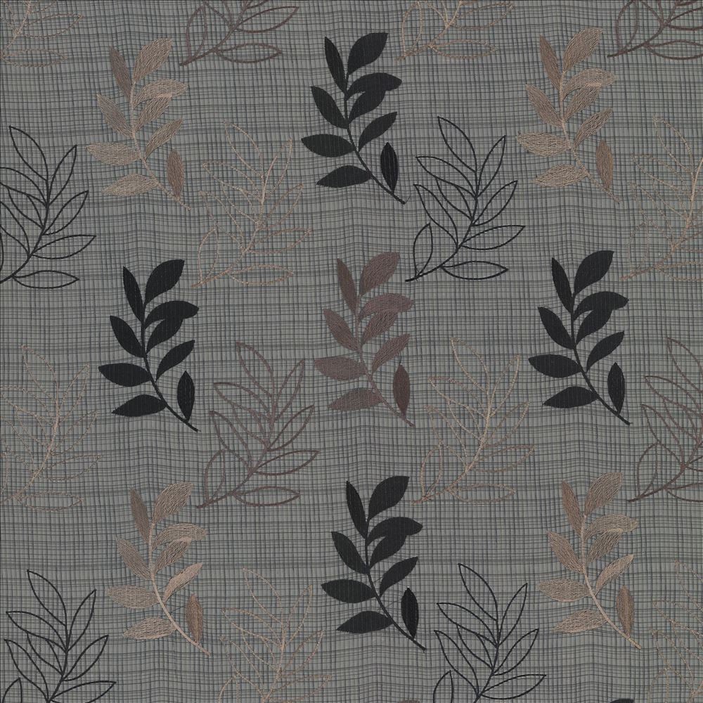 Treillage Black Walnut  by Kasmir Designer Fabric 5077 100% Polyester
Embroidery
100% Polyester
 CHINA Not Tested Horizontal: 23 4/8 inches and Vertical: 23 inches 112  - Swanky Fabrics -