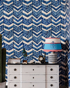 Mind the Gap Wallpaper Mind The Gap   TURKISH IKAT Indigo   (WP30059)