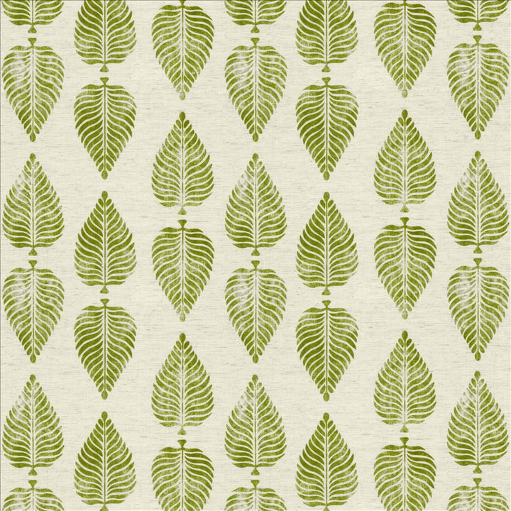 Turning Leaf Green  by Kasmir Designer Fabric 1455 97% Polyester
3% Linen
 CHINA 30,000 Wyzenbeek Double Rubs Horizontal: 13 4/8 inches and Vertical: 12 4/8 inches 54  - Swanky Fabrics -