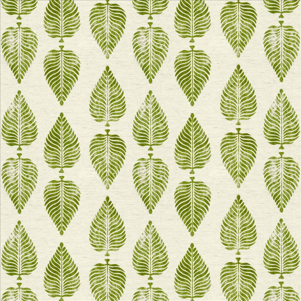 Turning Leaf Green by Kasmir Designer Fabric 1455 97% Polyester
3% Linen
 CHINA 30,000 Wyzenbeek Double Rubs </p><p>Repeat: Horizontal: 13 4/8 inches and Vertical: 12 4/8 inches 54 - Swanky Fabrics -