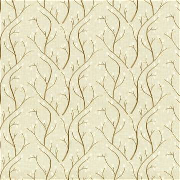 Tuscan Vine Champagne by Kasmir Designer Fabric 1443 54% Linen 32% Cotton 14% Polyester Embroidery Contents 100% Viscose INDIA Not Tested H: 13 2/8 inches, V: 9 inches 55 - Swanky Fabrics - Kasmir