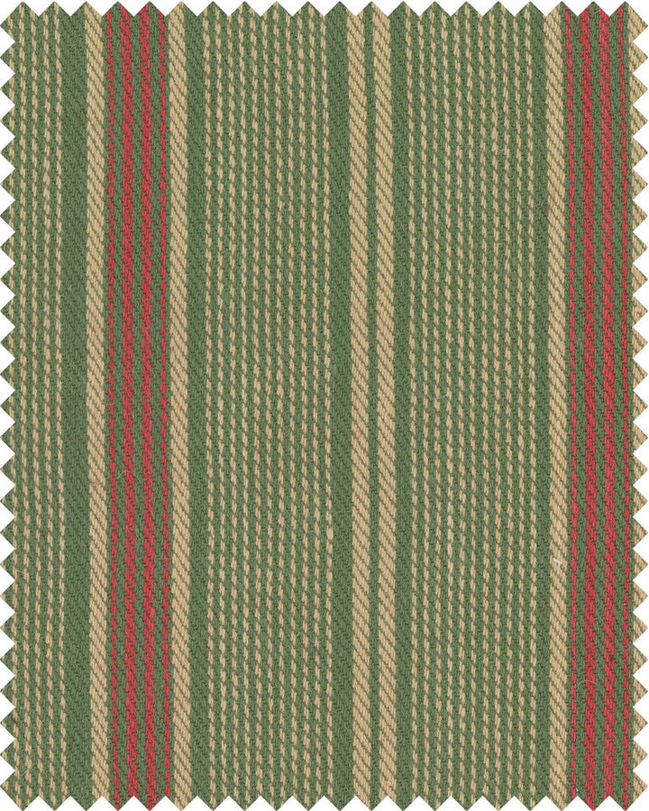 Mind The Gap Fabric TYROLEAN STRIPES Woven Fabric (FB00107) | FB00107 | TYROL APRES-SKI HOME COLLECTION | Green, Red, Taupe | Fabric Carolina | https://www.fabriccarolina.com/