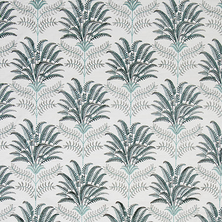 Beyond The Palms Teal by Carole Designer Fabric