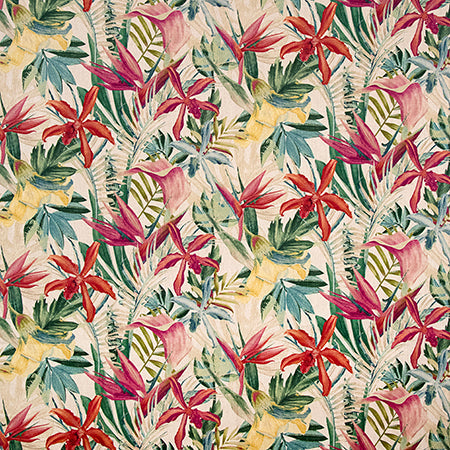 Colorful Oasis Red by Carole Designer Fabric