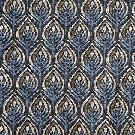 Nature Trail Indigo by Carole Designer Fabric