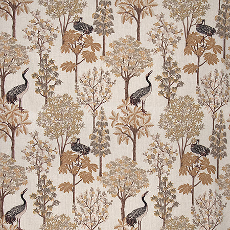 Bird Sighting Gold by Carole Designer Fabric