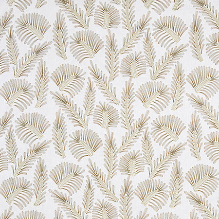 Embroidered Frond Sprout by Carole Designer Fabric